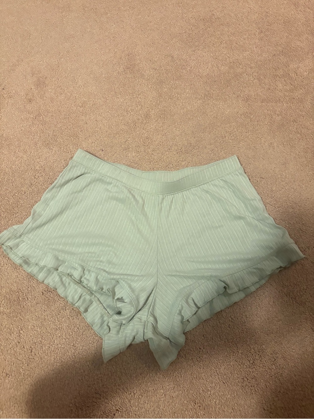 Bluenotes green ribbed sleep shorts size small
